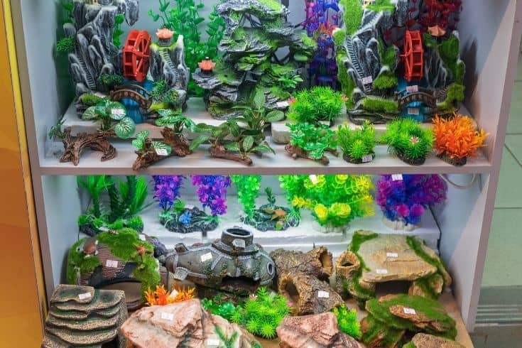 Décoration de plantes pour aquarium