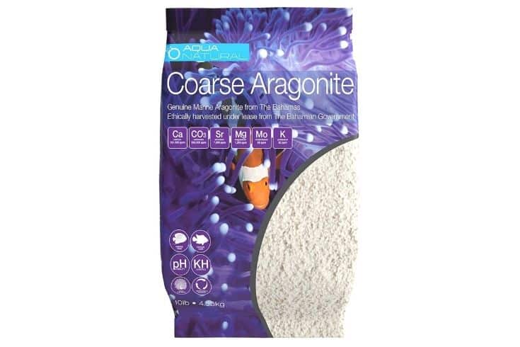 Sable d'aragonite grossier 10 lb pour aquariums récifaux, d'eau salée et marins