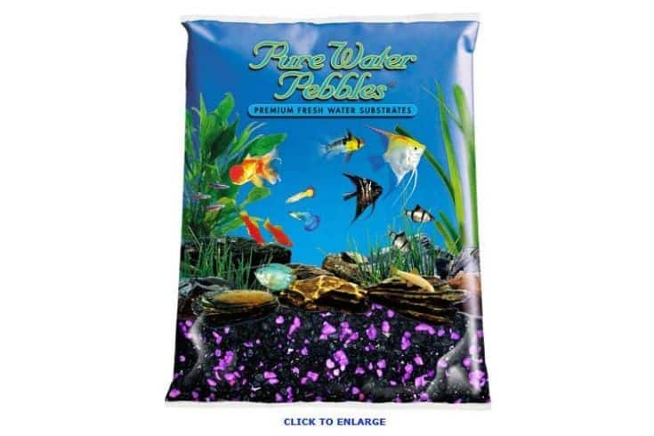 Gravier pour aquarium Pure Water Pebbles, 5 livres, Blackberry Glo