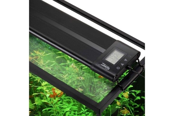 Hygger Lampe d'aquarium LED 24-30 pouces à allumage et extinction automatique Extensible Dimmable 7 couleurs Spectre complet