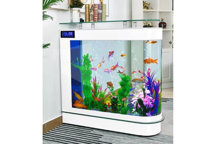 Kit d'aquarium vertical pour poissons, grand bocal à poissons en verre, bar Glsaa pour patios, salon, bureau et cuisine